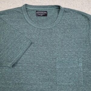 Good Life Pocket T Shirt Mens S Green‎ Crew Neck Short Sleeve Made in USA